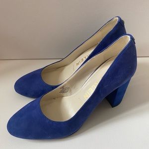 Blue suede, Anne Klein heels, 8.5